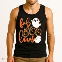 Stylish leopard Halloween Fab-BOO-lous Ghost Tank Top thumb 3