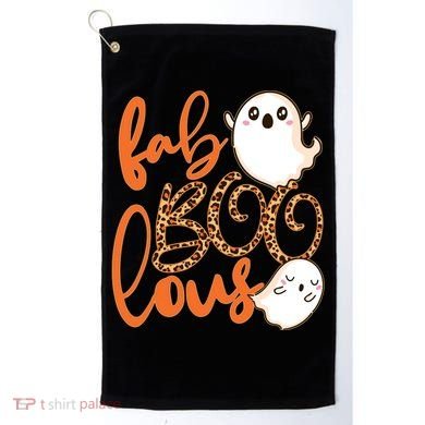 Stylish leopard Halloween Fab-BOO-lous Ghost Golf Towel