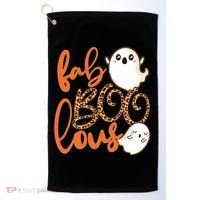 Stylish leopard Halloween Fab-BOO-lous Ghost Golf Towel thumb 0