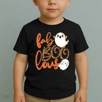 Stylish leopard Halloween Fab-BOO-lous Ghost Toddler T-Shirt thumb 2