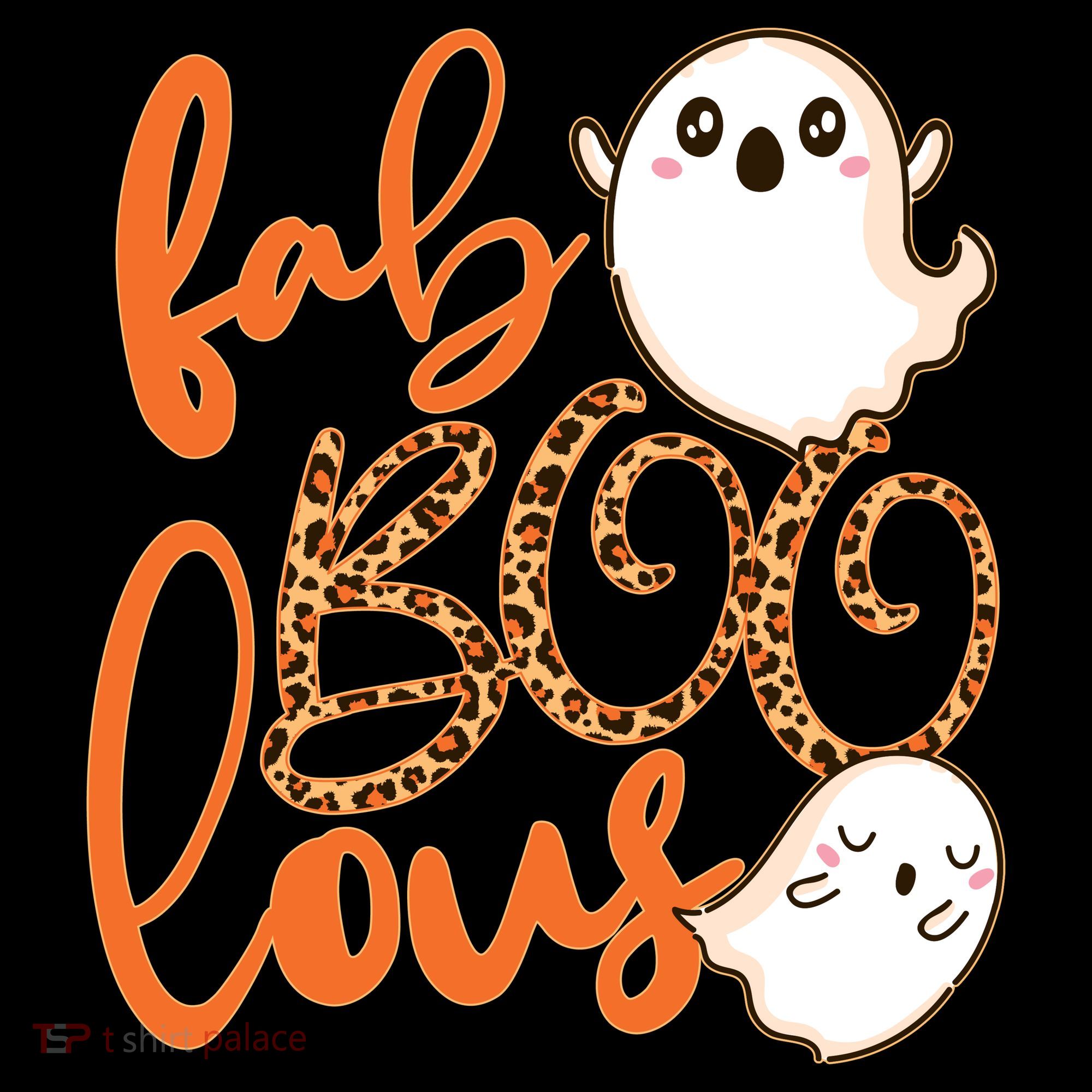 Stylish leopard Halloween Fab-BOO-lous Ghost Women's T-Shirt