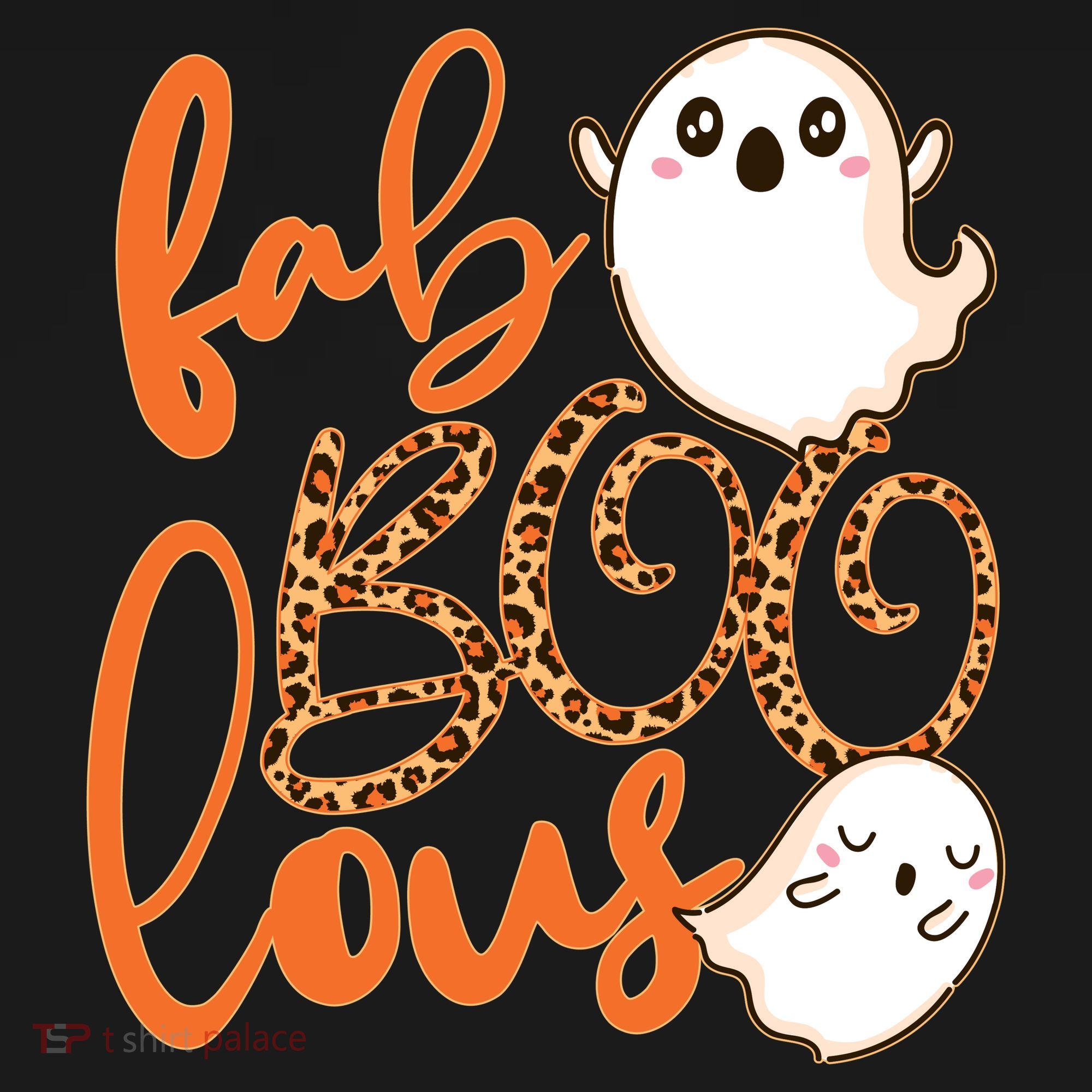 Stylish leopard Halloween Fab-BOO-lous Ghost Kids Sweatshirt