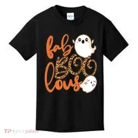 Stylish leopard Halloween Fab-BOO-lous Ghost Kids T-Shirt thumb 0