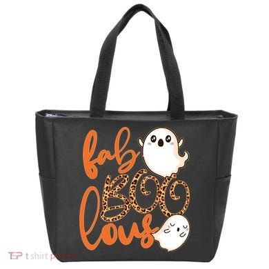 Stylish leopard Halloween Fab-BOO-lous Ghost Bag