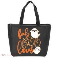 Stylish leopard Halloween Fab-BOO-lous Ghost Tote Bag thumb 0