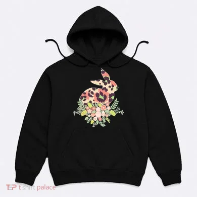 Stylish Leopard Pattern Easter Bunny Hoodie