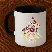 Stylish Leopard Pattern Easter Bunny Coffee Mug thumb 2