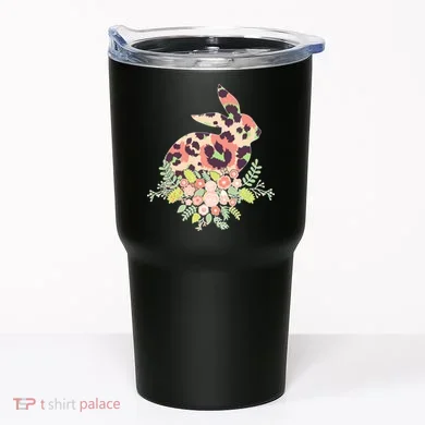 Stylish Leopard Pattern Easter Bunny Tumbler