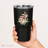 Stylish Leopard Pattern Easter Bunny Tumbler thumb 2