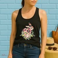 Stylish Leopard Pattern Easter Bunny Women's Tank Top thumb 2