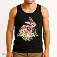 Stylish Leopard Pattern Easter Bunny Tank Top thumb 3