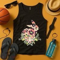 Stylish Leopard Pattern Easter Bunny Tank Top thumb 4