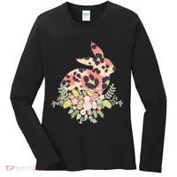 Stylish Leopard Pattern Easter Bunny Women's Long Sleeve Shirt thumb 0