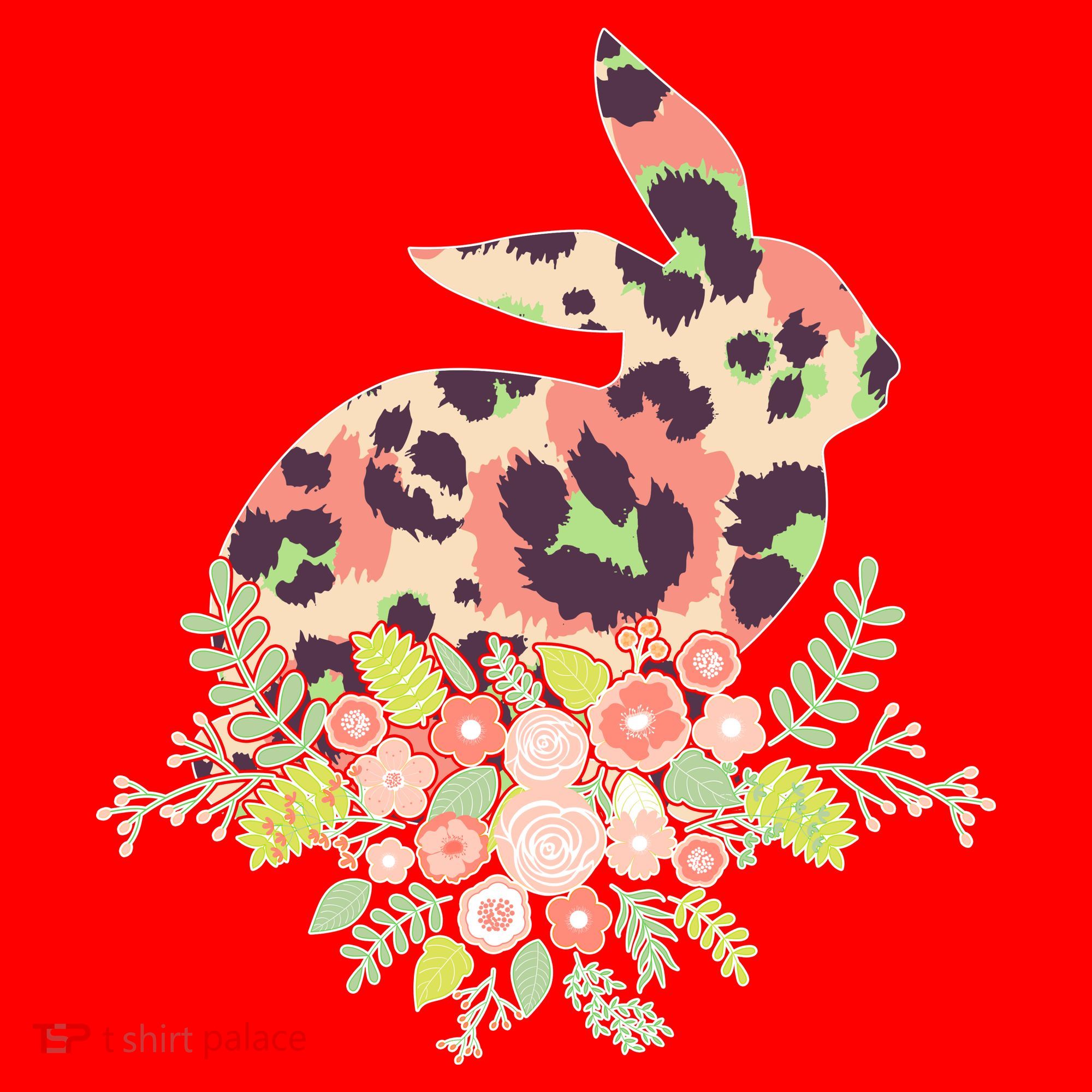 Stylish Leopard Pattern Easter Bunny Santa Hat