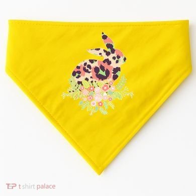 Stylish Leopard Pattern Easter Bunny USA-Made Doggie Bandana