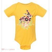 Stylish Leopard Pattern Easter Bunny Baby Bodysuit thumb 0