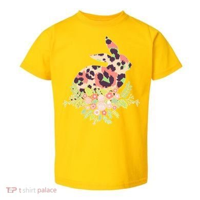 Stylish Leopard Pattern Easter Bunny Toddler T-Shirt