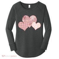 Stylish Pattern Hearts Women's Perfect Tri Tunic Long Sleeve Shirt thumb 0