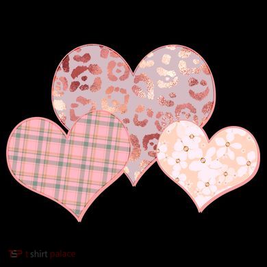 Stylish Pattern Hearts Women's Perfect Tri Tunic Long Sleeve Shirt