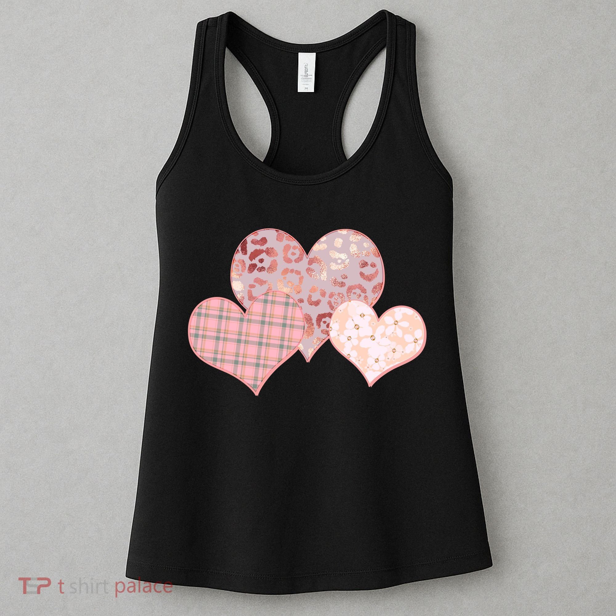 Stylish Pattern Hearts Women's Tank Top