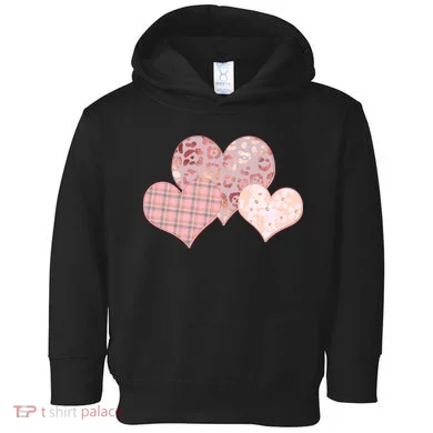 Stylish Pattern Hearts Toddler Hoodie