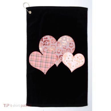 Stylish Pattern Hearts Golf Towel