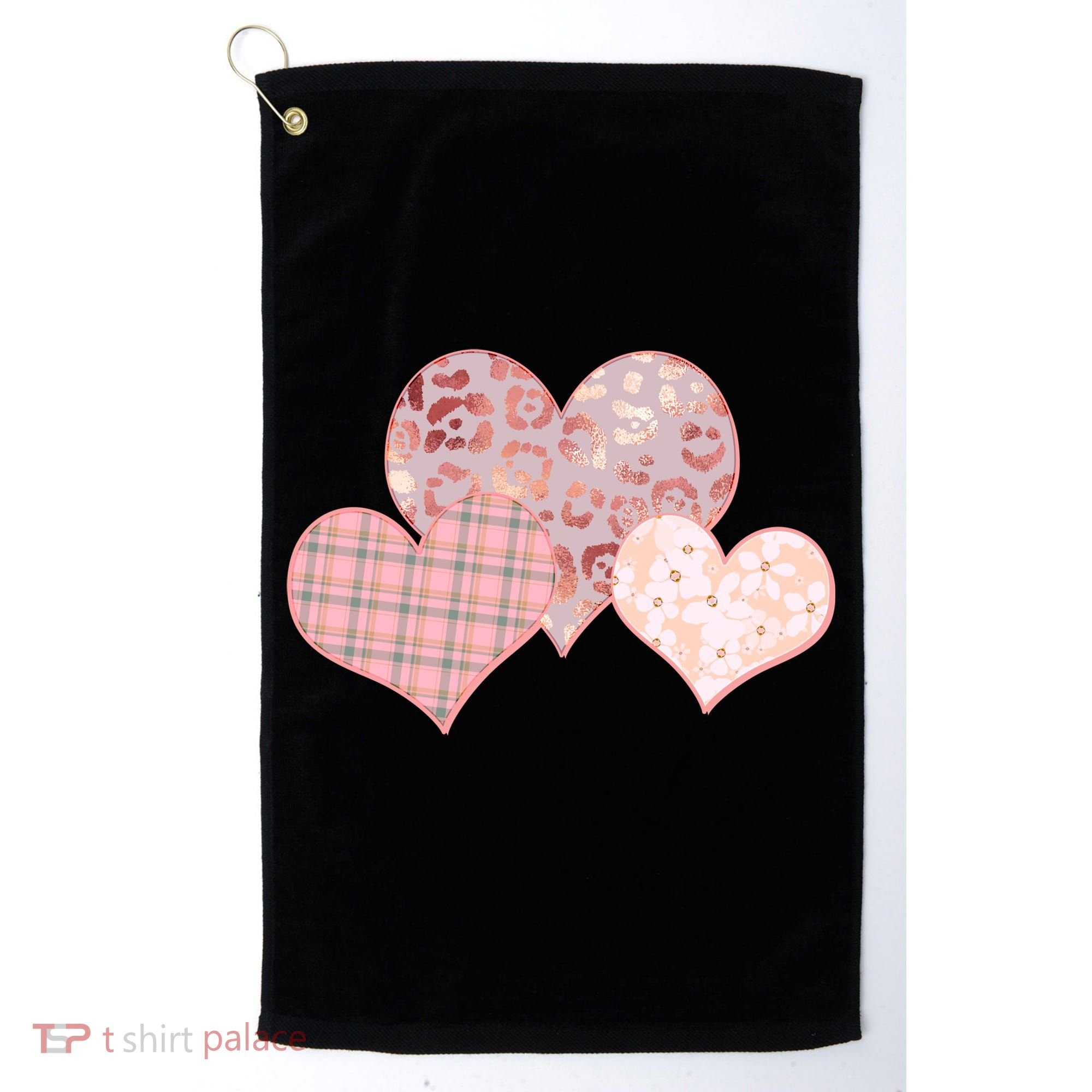 Stylish Pattern Hearts Golf Towel