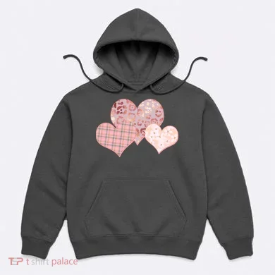 Stylish Pattern Hearts Hoodie