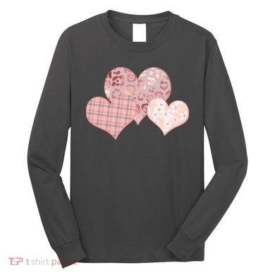 Stylish Pattern Hearts Long Sleeve Shirt