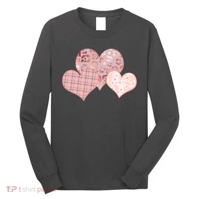Stylish Pattern Hearts Long Sleeve Shirt