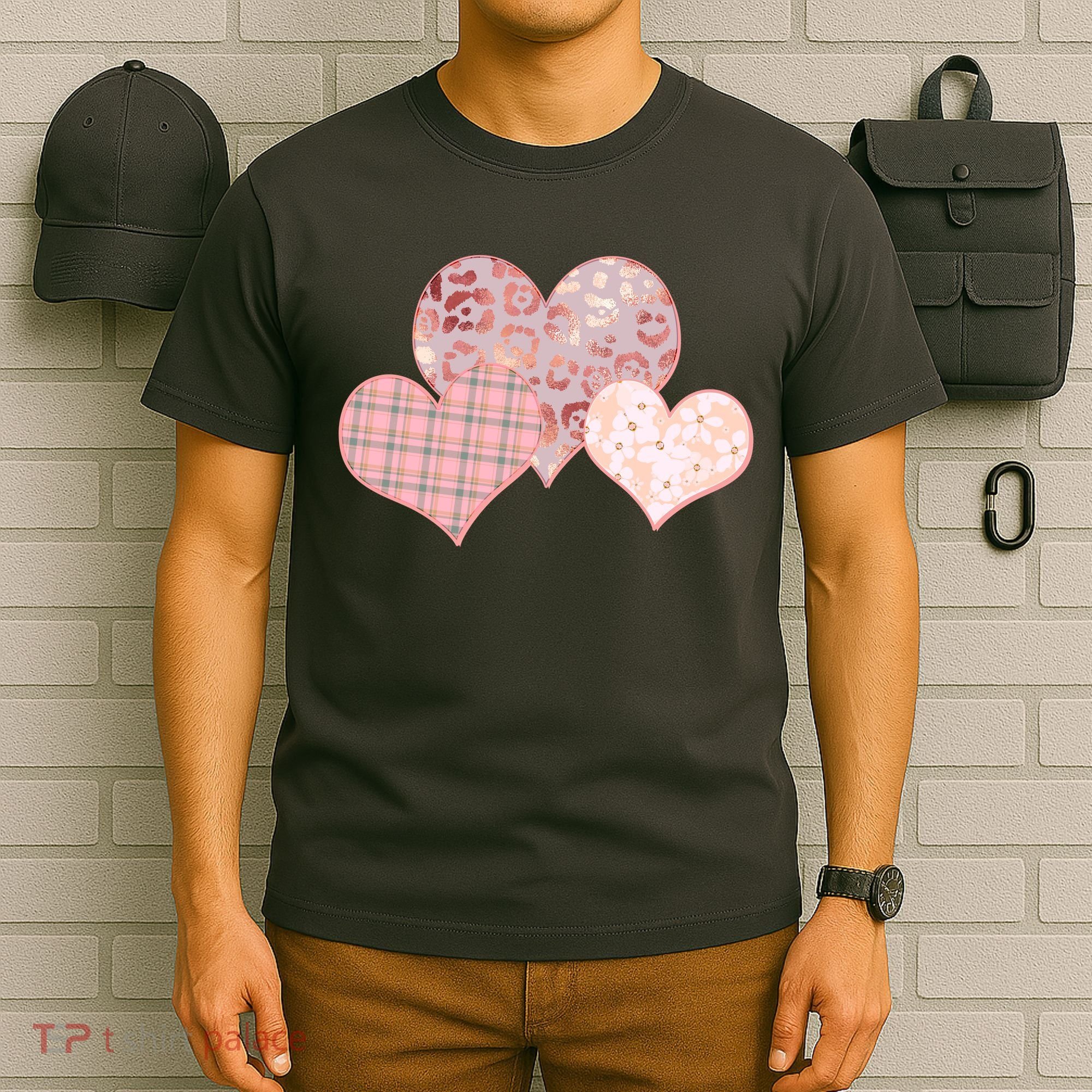 Stylish Pattern Hearts T-Shirt