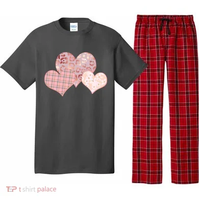 Stylish Pattern Hearts Pajama Set