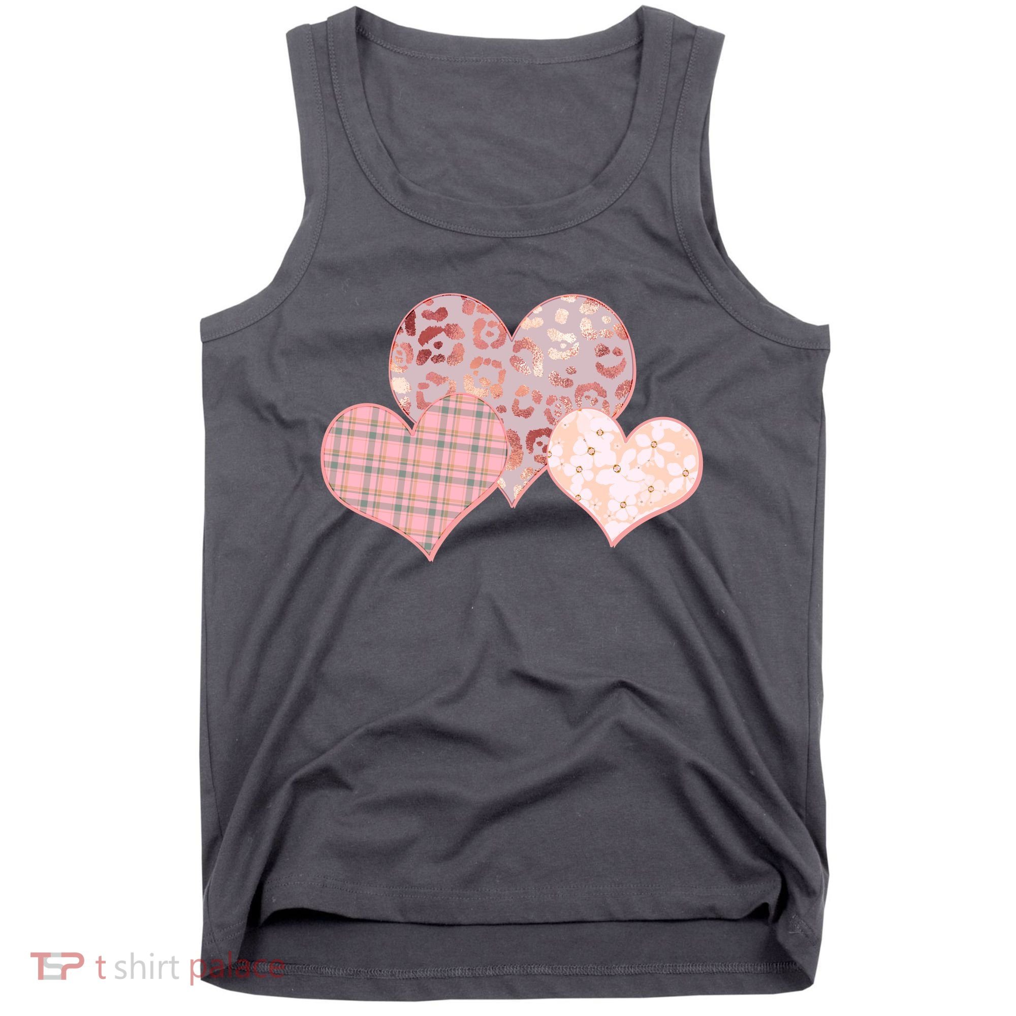 Stylish Pattern Hearts Tank Top