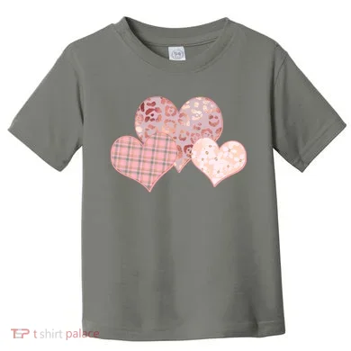 Stylish Pattern Hearts Toddler T-Shirt