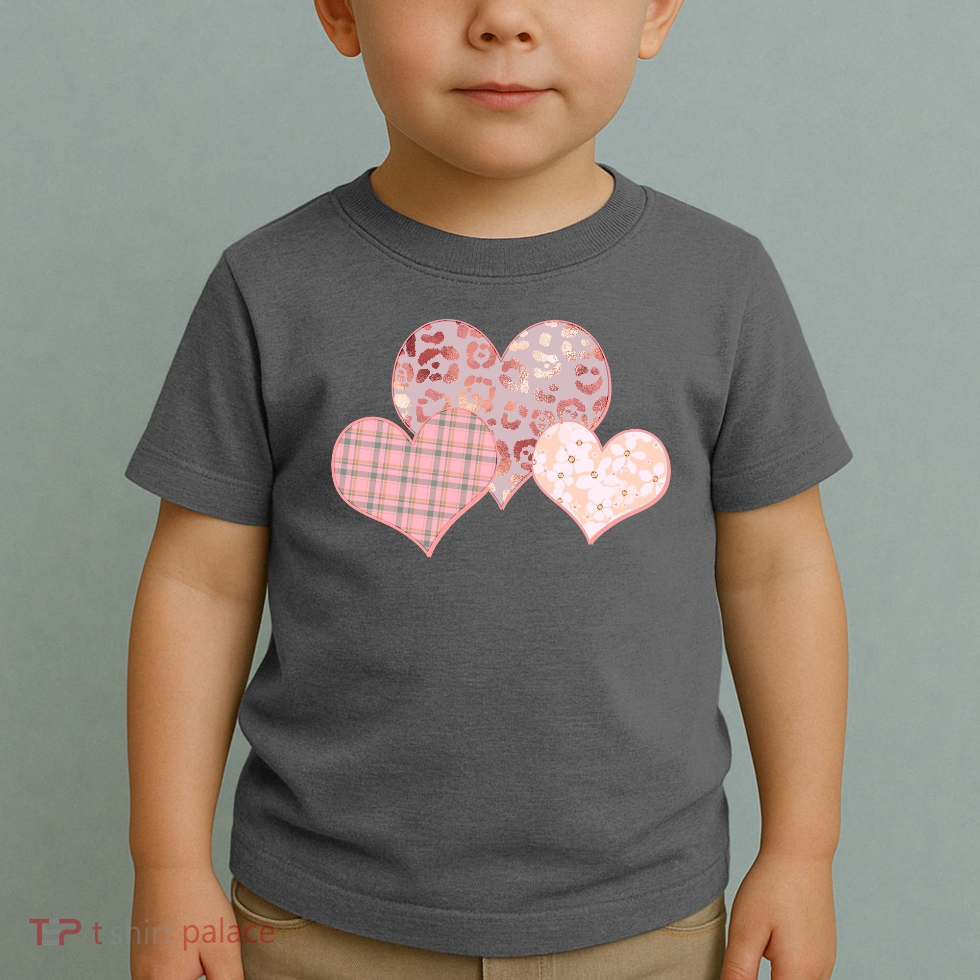 Stylish Pattern Hearts Toddler T-Shirt