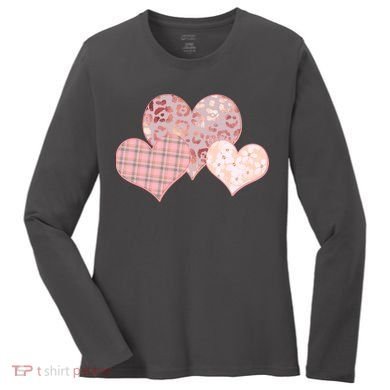 Stylish Pattern Hearts Women's Long Sleeve Shirt