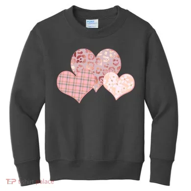 Stylish Pattern Hearts Kids Sweatshirt