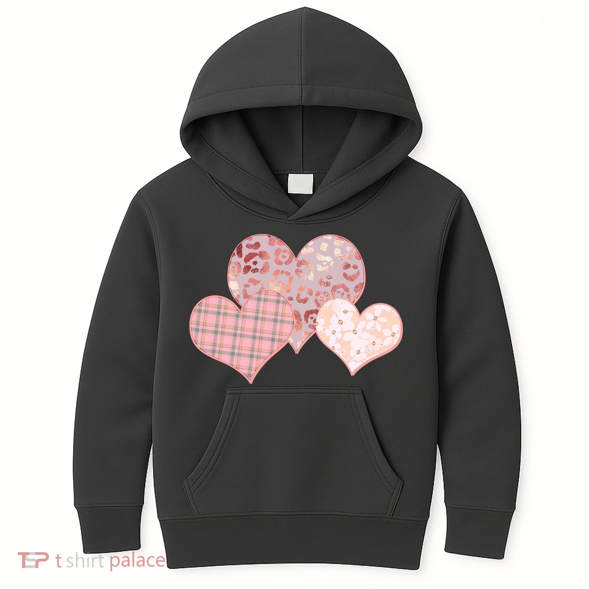 Stylish Pattern Hearts Kids Hoodie