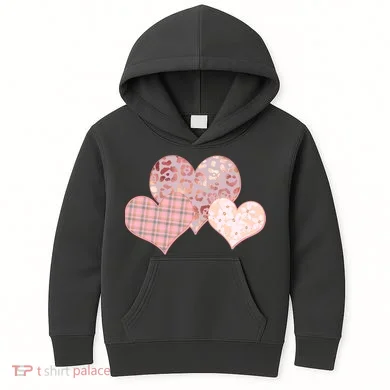 Stylish Pattern Hearts Kids Hoodie
