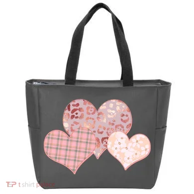 Stylish Pattern Hearts Tote Bag