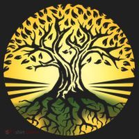 Stylized Druid Tree Golf Towel thumb 3