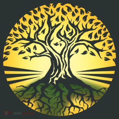Stylized Druid Tree Button