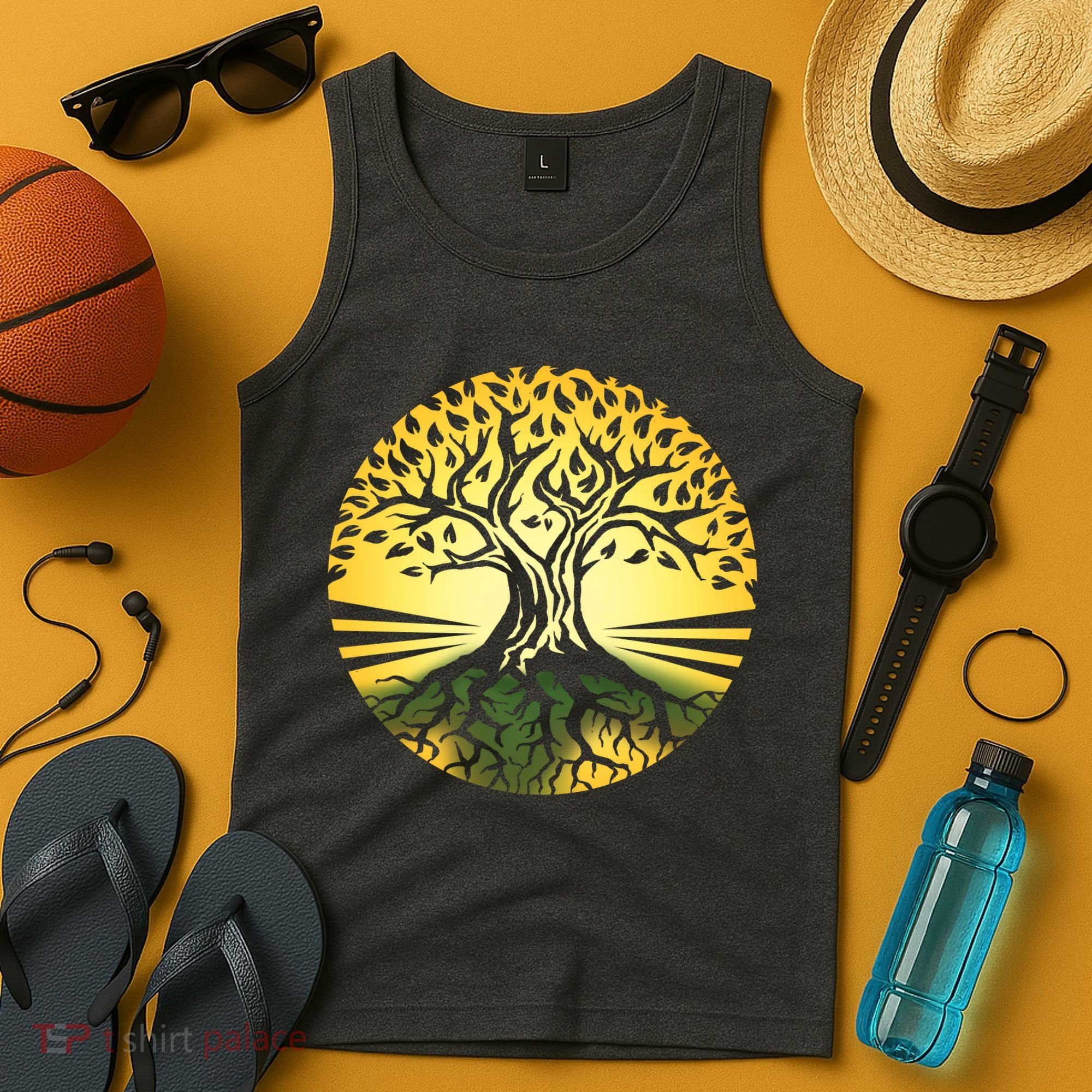 Stylized Druid Tree Tank Top