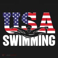 Swimming Us American Flag Water Swimmer And Swim Great Gift Women's Hoodie thumb 2