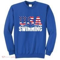 Swimming Us American Flag Water Swimmer And Swim Great Gift Sweatshirt thumb 0