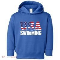 Swimming Us American Flag Water Swimmer And Swim Great Gift Toddler Hoodie thumb 0