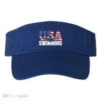 Swimming Us American Flag Water Swimmer And Swim Great Gift Visor thumb 0