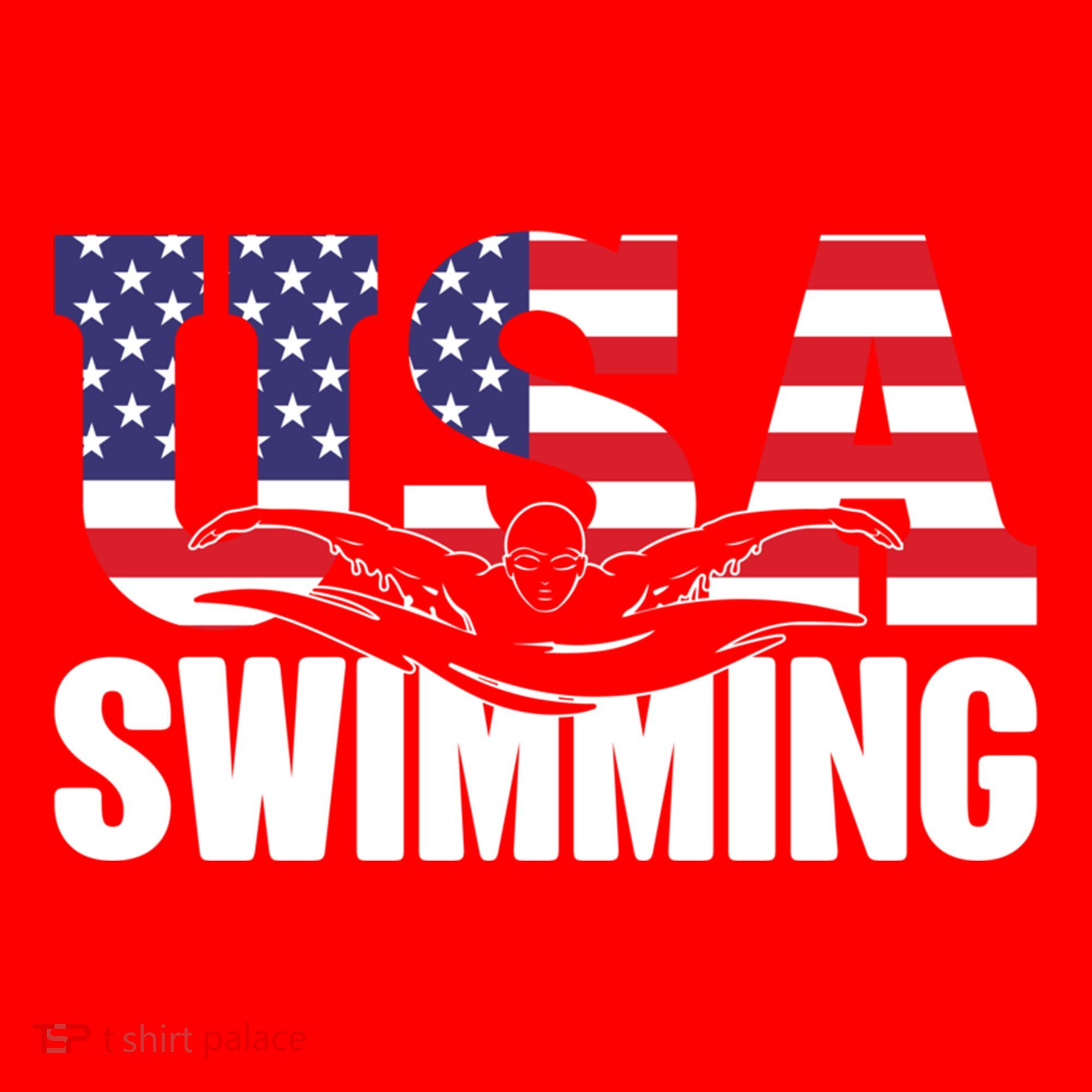 Swimming Us American Flag Water Swimmer And Swim Great Gift Santa Hat