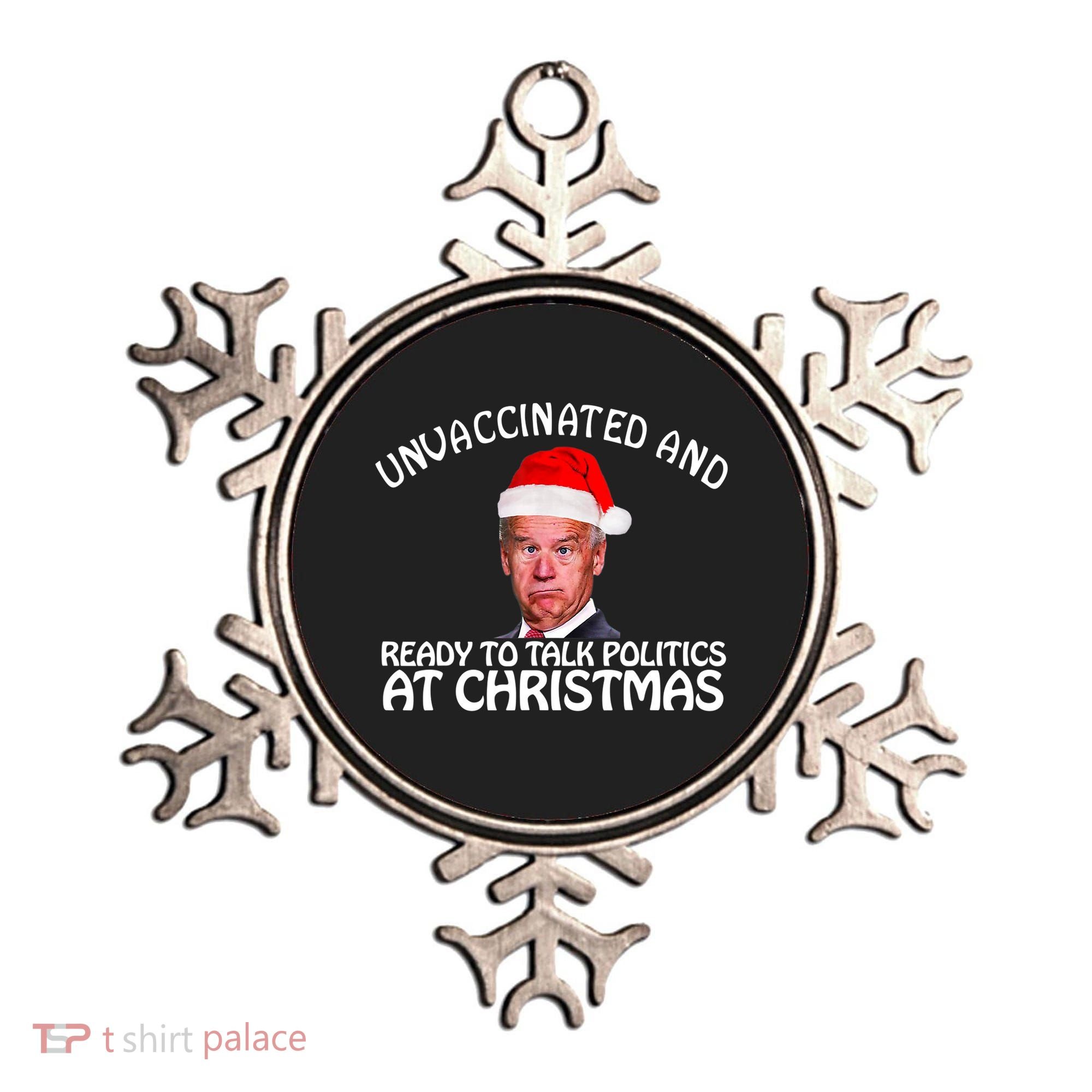 Santa Unvaccinated And Ready To Talk Politics At Christmas Ornament