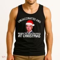 Santa Unvaccinated And Ready To Talk Politics At Christmas Tank Top thumb 3